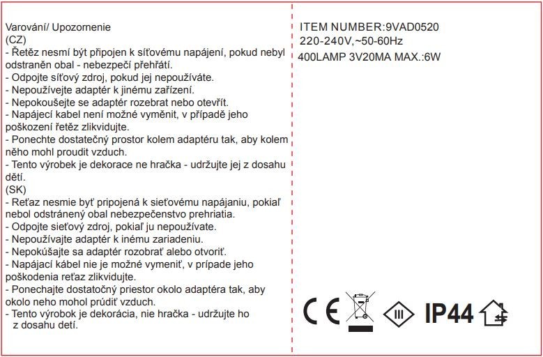 Světelný závěs 7,8m, 400LED, teplá bílá - foto 4