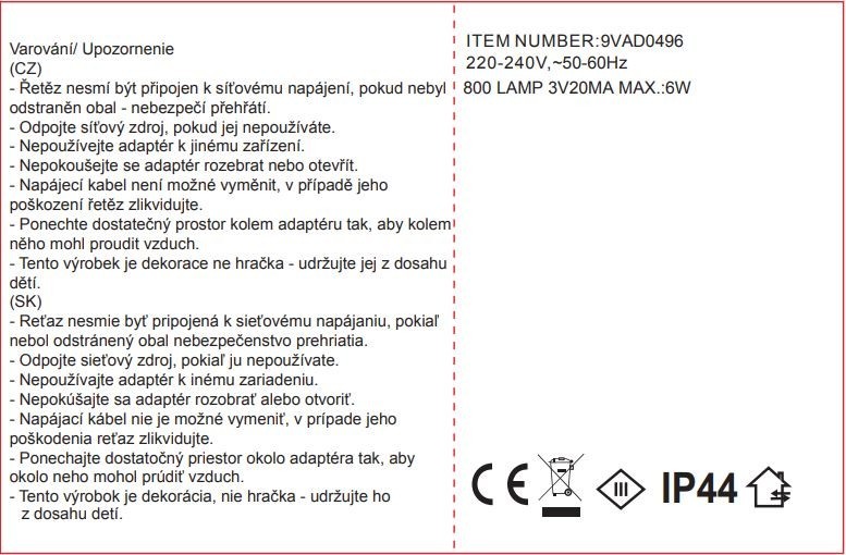 Světelný řetěz 40m, 800LED, studená bílá 8fc - foto 3