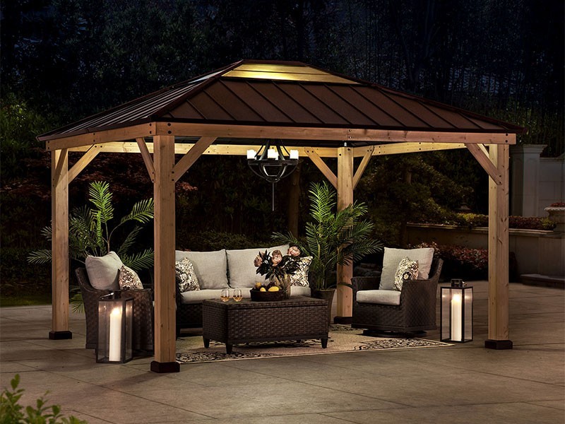 Altán Bruri hnědá 393 x 335 cm - foto 2