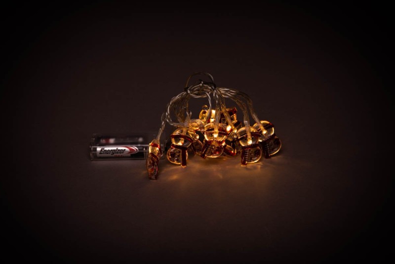 Svetelná reťaz snehuliak,10LED,teplá biela - foto 5