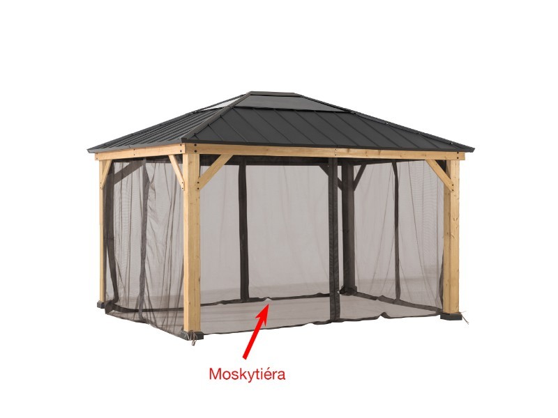 Síť LUMI pro altán z cedrového dřeva - 273cm x 273cm, Khaki - foto 1