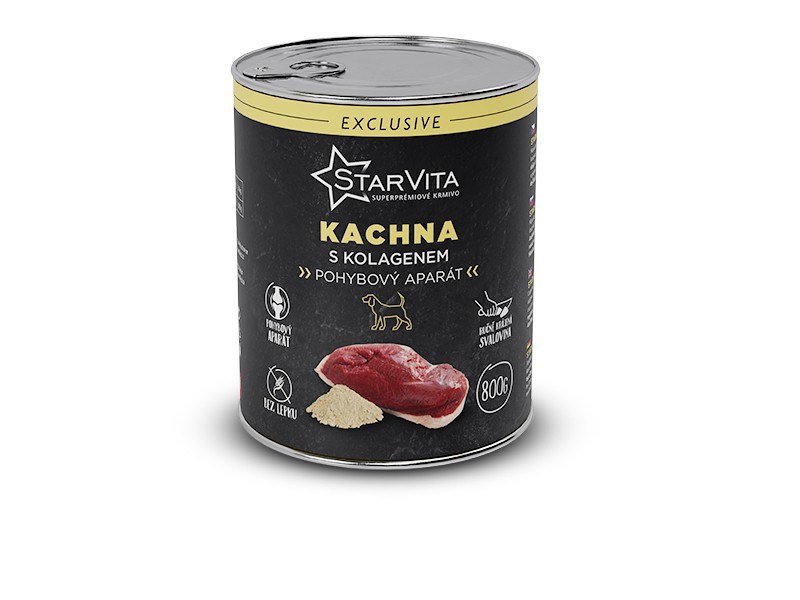 Starvita konzerva pro psy kachna s kolagenem 800g - foto 1