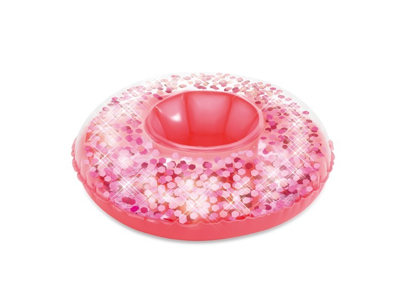 Nafukovací držák na nápoje růžový 23x8cm - foto 1