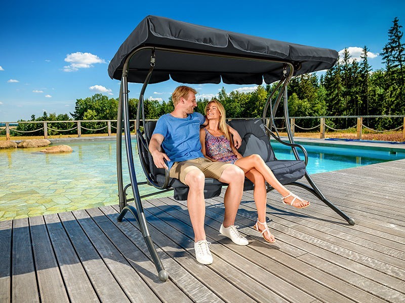 Houpačka RIO antracit 190x139x162cm, ocel - foto 6