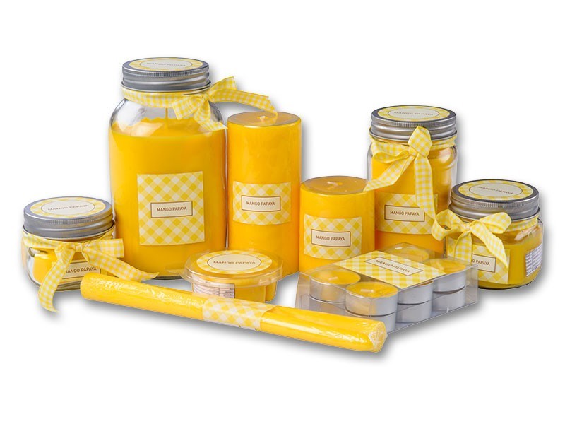 Žltá sviečka neparfumovaná 25cm, 2ks - foto 3