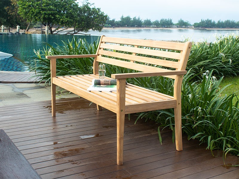 Zahradní lavice LIGERO 152x67x86, teak - foto 3