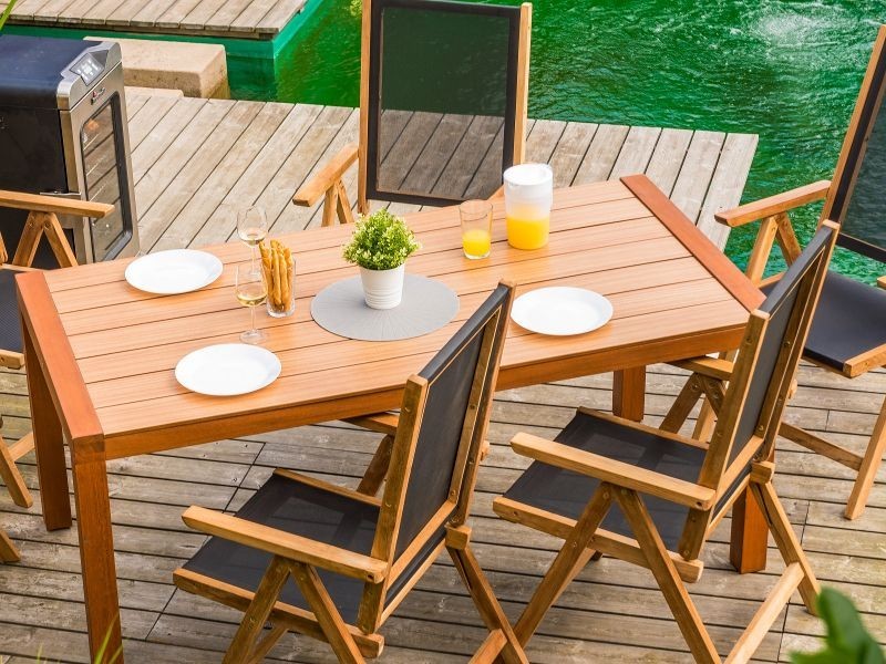 Deska stolu světlý teak 160x89cm, durabord - foto 6