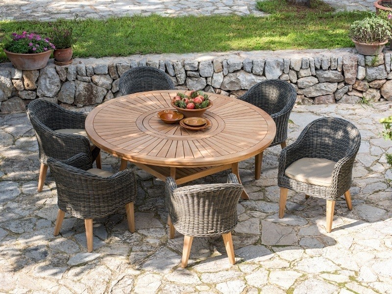 Zahradní stůl COLOSSEUM Ø155cm, teak - foto 7