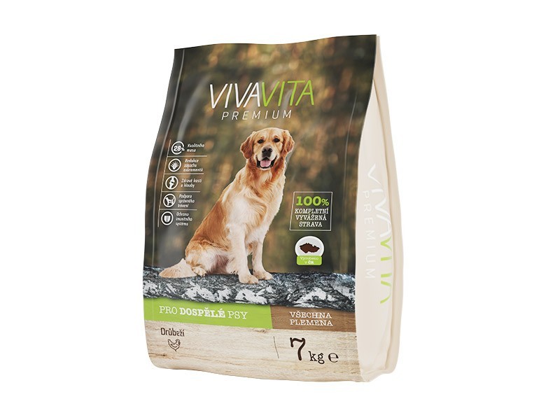 Vivavita granule pro dospělé psy drůbeží 7kg - foto 1 Vivavita granule pro dospělé psy drůbeží 7kg - foto 1