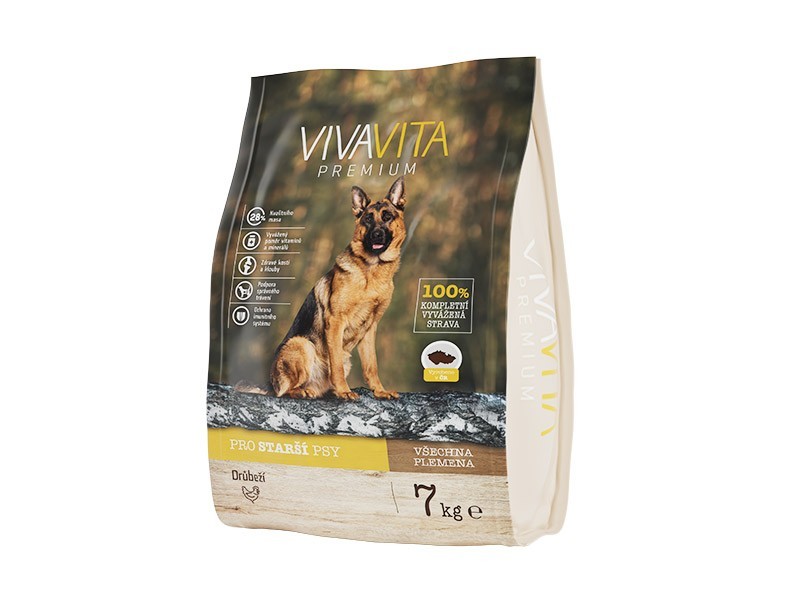 Vivavita granule pre staršie psy hydinové 7kg - foto 1 Vivavita granule pre staršie psy hydinové 7kg - foto 1