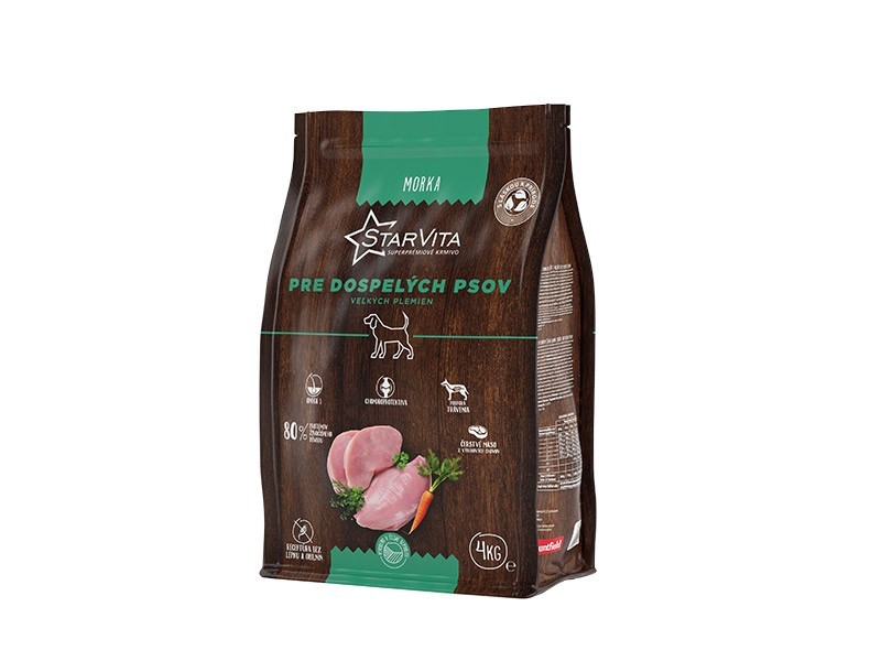 StarVita pro dospělé psy velkých plemen krůtí 4kg - foto 2 StarVita pro dospělé psy velkých plemen krůtí 4kg - foto 2