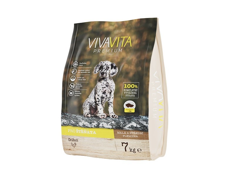 Vivavita granule pro štěňata drůbeží 7kg - foto 1