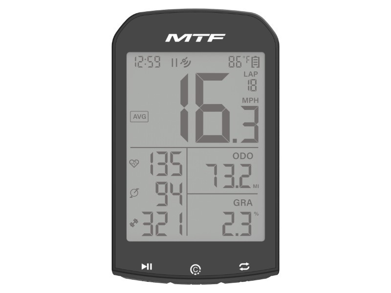 Cyklocomputer MTF, GPS bezdrátový - foto 1
