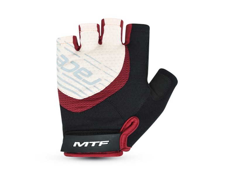 Cyklistické rukavice MTF dámské, vínové/růžové, M - foto 2