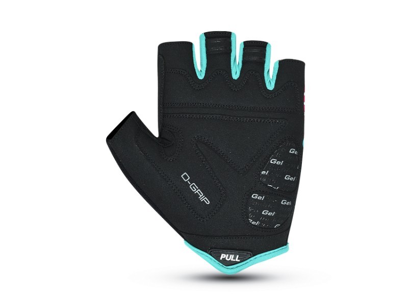 Cyklistické rukavice MTF dámské, tyrkysové, M - foto 3
