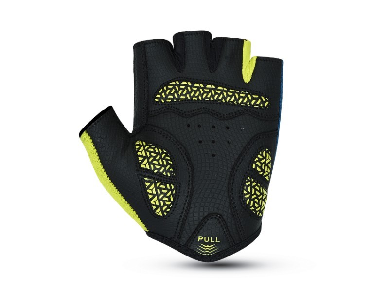 Cyklistické rukavice MTF dětské, zelené/modré, XS - foto 3