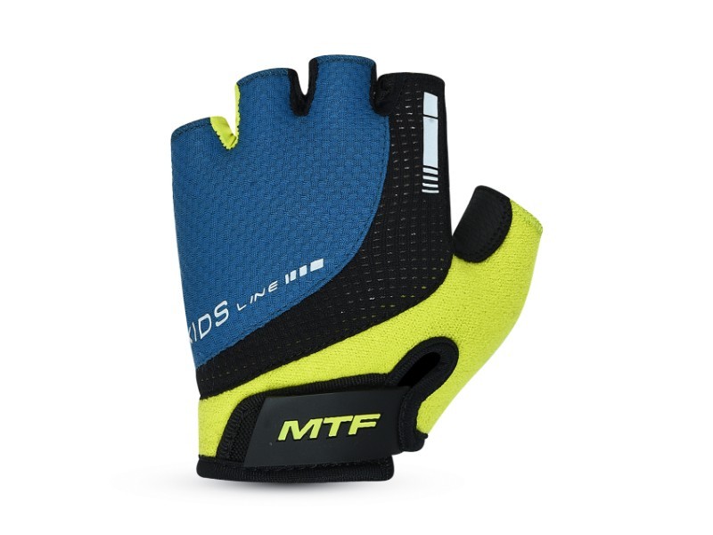 Cyklistické rukavice MTF dětské, zelené/modré, S - foto 2