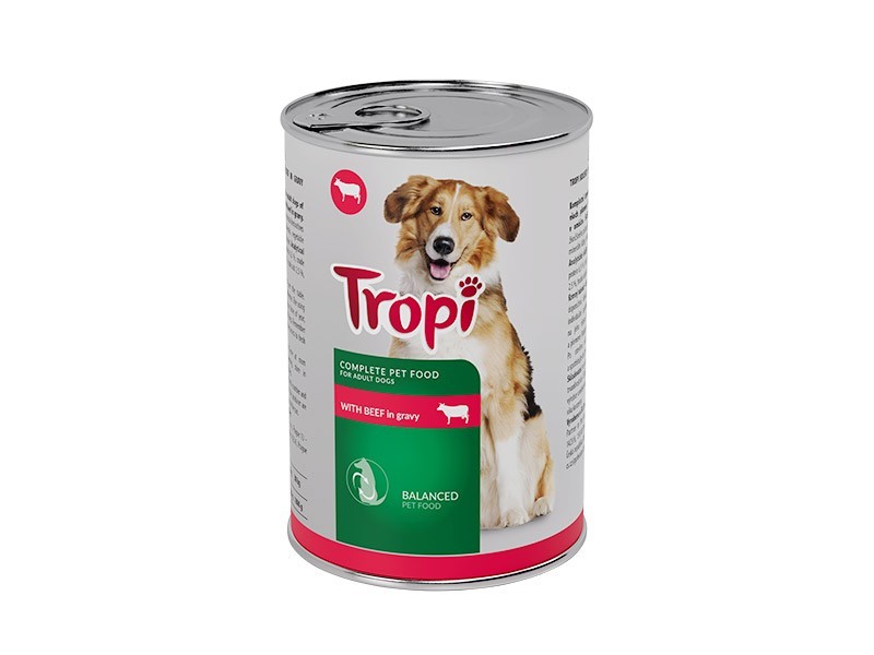 Tropi konzerva pro psy hovězí 415g - foto 1 Tropi konzerva pro psy hovězí 415g - foto 1