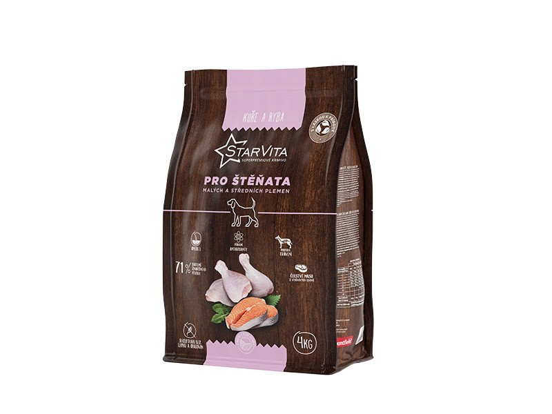 StarVita granule pro štěňata kuřecí 4kg - foto 1