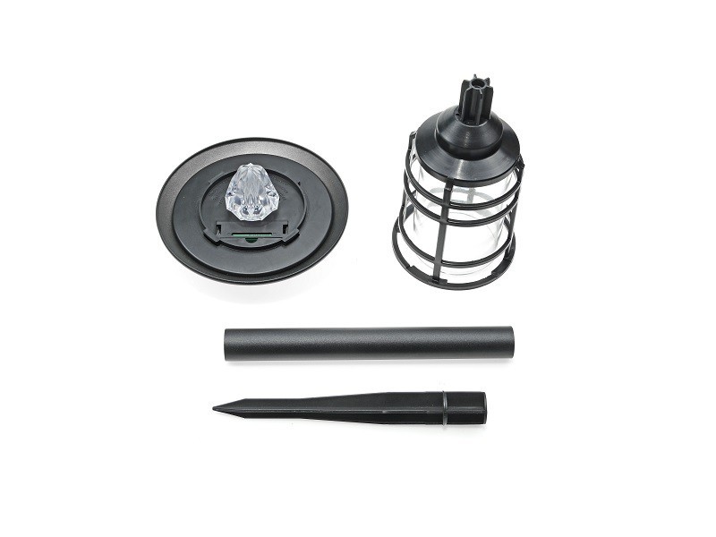 Stĺpikové solárne osvetlenie Malibu, čierna - foto 2