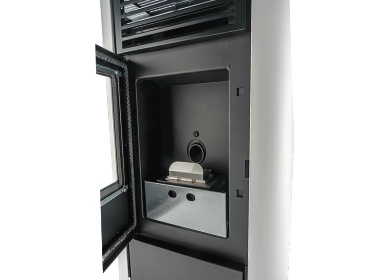 Kachle Delia peletová, biela - foto 4 Kachle Delia peletová, biela - foto 4