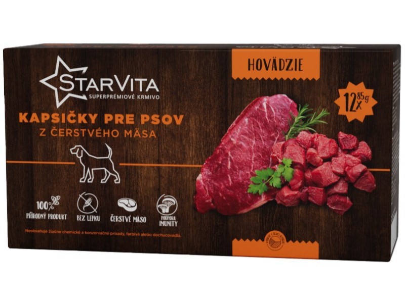 Starvita kapsičky pre psov hovädzie 12x85g - foto 2