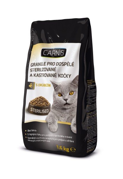 Carnis granule pro kastrované kočky 1,6kg - foto 3