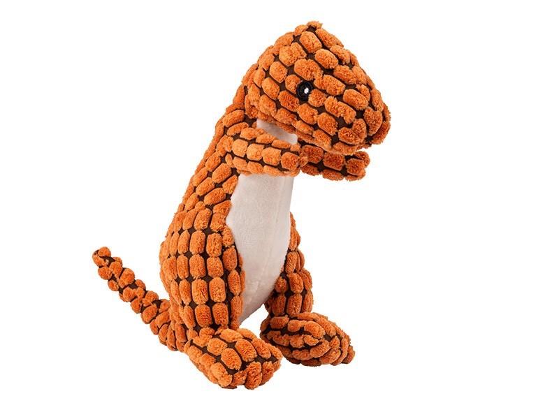 Plyšová hračka dinosaurus pro psy oranžový - foto 1 Plyšová hračka dinosaurus pro psy oranžový - foto 1