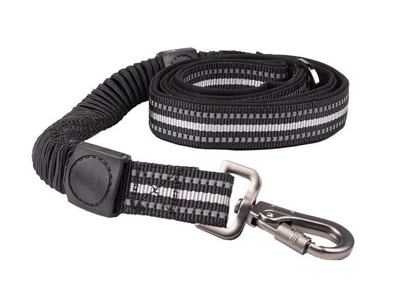 Obojok a vodítko so spomaľovákom čierno sivá 1,5m - foto 2 Obojok a vodítko so spomaľovákom čierno sivá 1,5m - foto 2