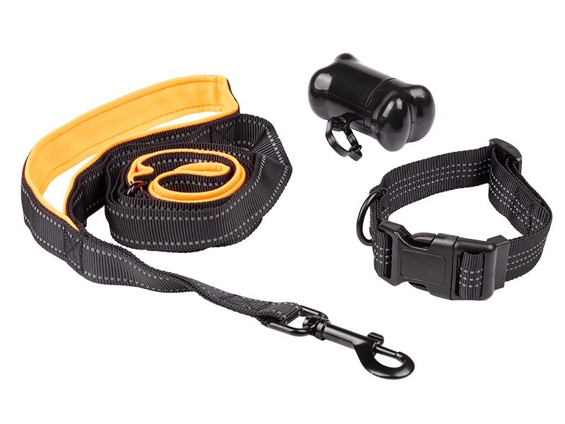 Obojok s vodítkom 1,55m pre psov so zásobníkom na sáčky - foto 1