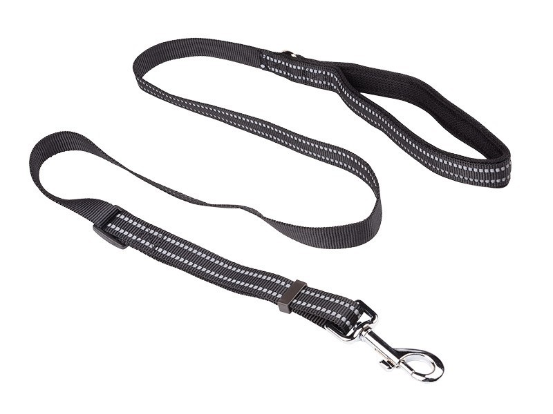 Postroj s vodítkom pre psov čierno sivá stredná - foto 2 Postroj s vodítkom pre psov čierno sivá stredná - foto 2