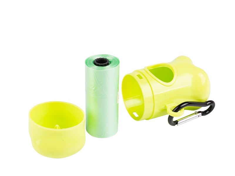 Zásobník se sáčky na psí exkrementy zelený - foto 2