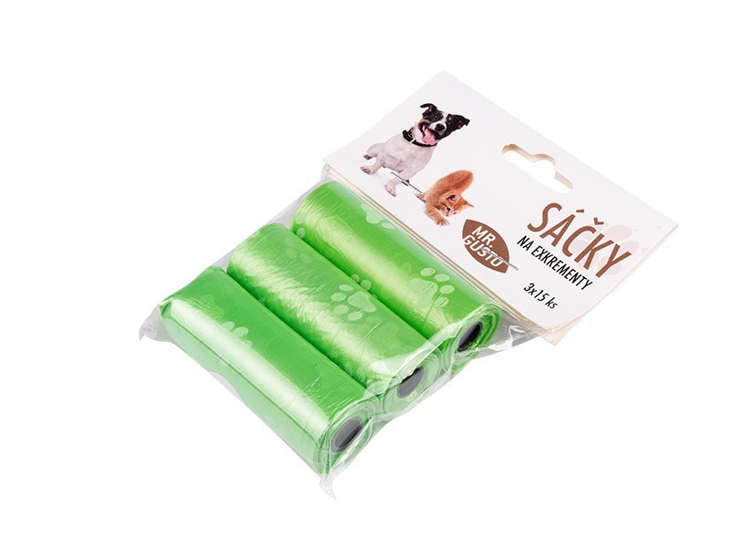 Vrecká na psie exkrementy 3x15ks - foto 1 Vrecká na psie exkrementy 3x15ks - foto 1