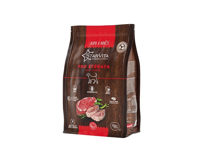 Starvita granule pre šteňatá kapor, hovädzie 4kg - foto 1 Starvita granule pre šteňatá kapor, hovädzie 4kg - foto 1