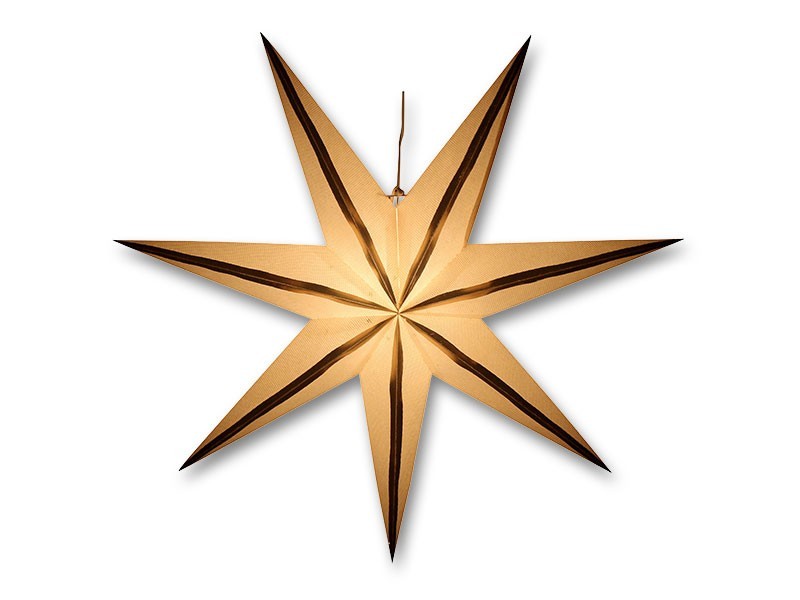 Dekorace hvězda se světlem 75cm, papír - foto 1