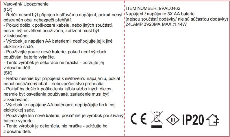 LED dekorace větvička 60cm, 24LED, 3ks - foto 2