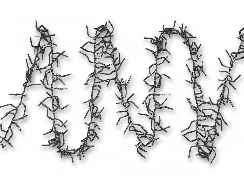 Zhluková reťaz 2m, 200LED, teplá biela 8fce - foto 2