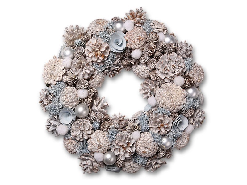 Adventní věnec mrazivé vánoce 26x26x7,5cm - foto 1