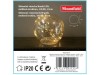 Skleněná vánoční koule LED, 10LED, 12cm