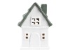 Keramický domček so zelenou strechou 12x8,3x16,3 cm LED