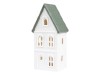 Vysoký domček so zelenou strechou 10,5x8x21,5 cm, LED