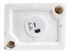 Keramický domček so zelenou strechou 12x8,3x16,3 cm LED