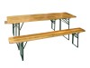 Zahradní pivní set 180cm stůl + 2 lavice, dřevo/kov - foto2