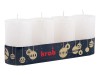 Sviečka rustik 4 ks biela, 50x80mm - foto2