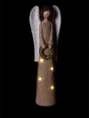 Anjel s vianočným vencom LED 65 cm - foto4