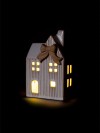 Rebrovaný domček s mašľou 16,5 cm, LED - foto4