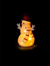Keramický snehuliak tradičný 13,7 cm, LED - foto4