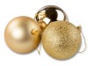 Vianočná guľa trbliet. zlatá Ø12cm, 1ks - foto2