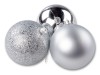 Vánoční koule matná stříbrná Ø12cm, 1ks - foto2