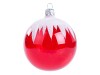 Skleněná vánoční koule rampouchy 8cm, červená